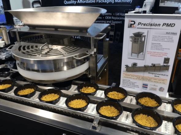 Precision PMD In-Line and Multi-Lane PF Series Filler - Pasta Noodles for Microwaveable Bowl of Mac & Cheese